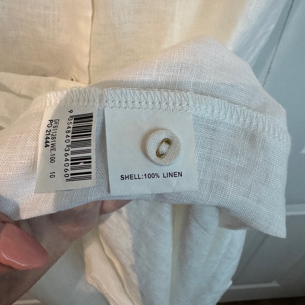 DISSH Frankie White Button-Up Maxi Dress 100% Linen - Picture 5 of 6